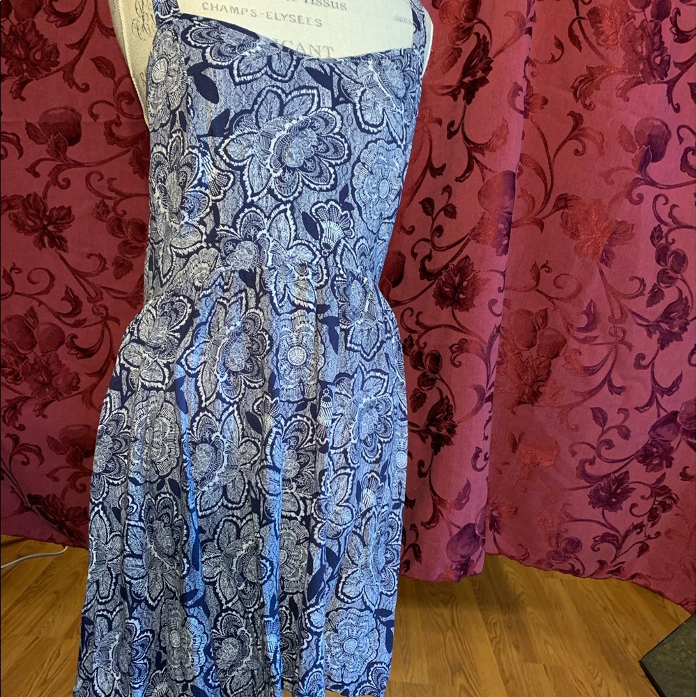 Blue floral dress
